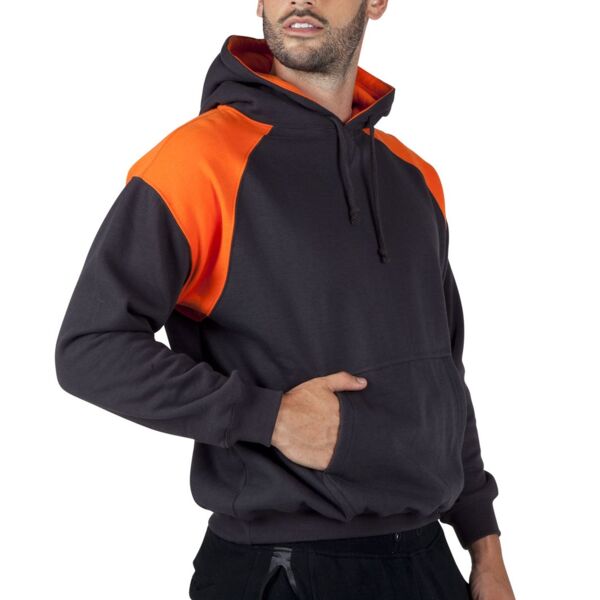 Mens Shoulder Contrast Panel Hoodie Thumbnail