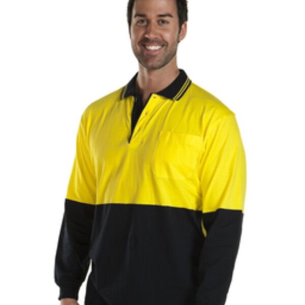 JB's Hi Vis L/S Cotton Polo Thumbnail