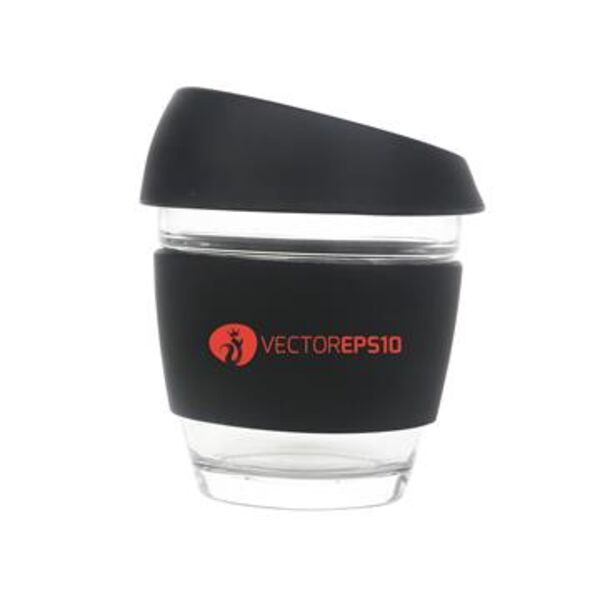 Reusable Glass Coffee Cup 240ml / 8oz Thumbnail